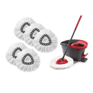 Lot de 6 t&ecirc;tes de balai en microfibre pour balais &agrave; franges triangulaires O'Cedar Vileda - Neuf