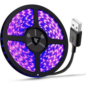Lumiere Noire Uv Led Usb Noir Dc5v 390nm-400nm 2m Smd 3528 120 Led Étanche Ip65 Super Lumineuse Pour Danse Corps Peinture Scène - Neuf