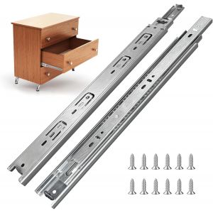 Glissiere pour Tiroir 35,6 cm,Extension Complète Avec Glissières à Roulement à Billes,Coulisse Tiroir 100 lb de Capacité 4 paires (8pcs).[A68] - Neuf