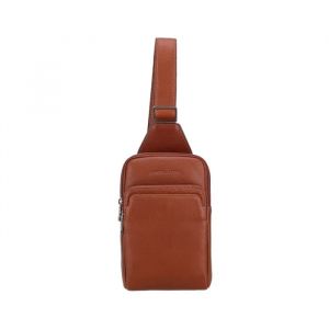 Sacoche asymetrique Arthur et Aston Ref 67281 Cognac 15*6*25 cm - Neuf