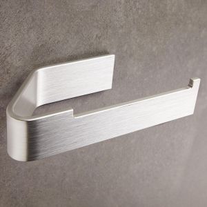 CAUC-Design Hambourg Porte Papier Toilette sans Percer I Support Papier Toilette Salle de Bain Mural Auto Adh&eacute;sif I Porte-Rouleau Papier WC I Design Moderne Gris argent&eacute; bross&eacute; - Neuf