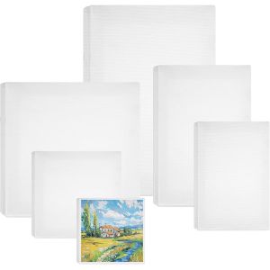 Lot De 6 Toiles À Peindre,Coton De Qualité,Sans Acide,Toiles À Peindre Canvas,Fait À La Main Pour Peintures Acryliques,Peintures À L'huile,Gouache,Enfants,Débutants,Peintres - Neuf