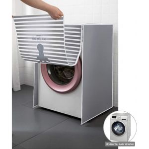 Housse De Protection Pour Machine À Laver, Anti-Poussière, Anti-Soleil, Anti-Pluie, Avec Fermeture Éclair (#2, Pour Machine À Laver À Tambour) - Neuf