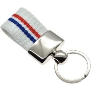 Kal-Porte-Clés Drapeau France, Porte-Clés Football, Anneau En Tissu Pour La Maison Ou La Voiture, Homme Et Femme - Neuf