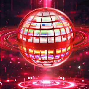 Boule Volante Lumineuse,Boule Magique Spinner Boomerang Intelligent Flying Mini Drone Jouet Cadeau Pour Garçons Et Filles De 6 À 12 Ans¿Rouge¿ - Neuf