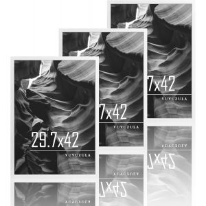 Cmwx-Lot De 3 Cadres Photo A3 En Bois Blanc - 30 X 42 Cm - Cadre En Bois Mdf - Format A3 - Pour Certificats - Neuf