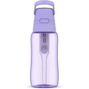 Gourde Filtrante Solid, 1 Filtre &Agrave; Charbon Actif, Lavender 0,5 L - Sans Bpa Bouteille D'eau, Filtre Le Chlore Et Autres Contaminants - Gourde Sport, Gourde Paille, Bouteille D'eau De Sport - Neuf