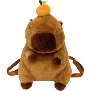 Capybara Sac à dos en peluche,Cartoon Élégant À Dos Cartable Capybara Unisex Children's Backpack,Capybara Mignonne Sac a Dos pour Les Étudiantes Filles - Neuf