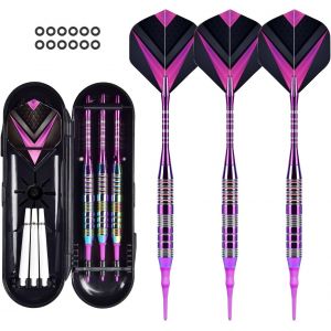 3 Pièces Douces Fléchettes, 21g Fléchettes Professionnelles, Fléchettes en Plastique avec tiges en aluminium, Professionnels Softdarts fixés Jeu de fléchettes électronique - Neuf