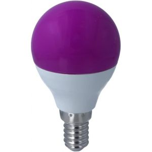 KALANKA-Ampoule Led Color&eacute;e, 4W = 35W 220V, Forme Globe &Oslash;45, Pour D&eacute;coration de F&ecirc;te E14 ou E27 (E14, Violet) - Neuf