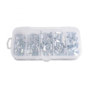 Manchons A Sertir En Aluminium, Manchons A Sertir Pour La Peche, 500 Pieces, Kit De Connecteurs De Manchons A Sertir En Aluminium, 5 Tailles, Manchons A Sertir Simples Et Doubles Pour Ligne De Peche - Neuf