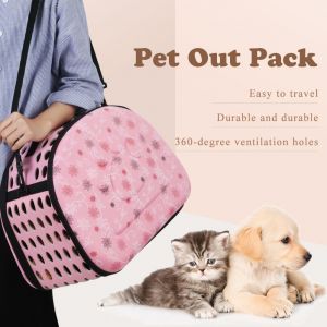 Hjlian S/L Sac Voyage Chat Chien Animal Domestique Pliable Transport Bandouliere Cage - Neuf