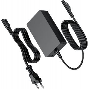 44W 15V AC Adaptateur d'alimentation pour Surface Pro 6 Pro 5 Pro 4 Pro 3 Convient au modèle 1796 1800 Surface Book Surface Laptop Surface Go avec 5V 1A Port USB Chargeur ordinateur portable - Neuf