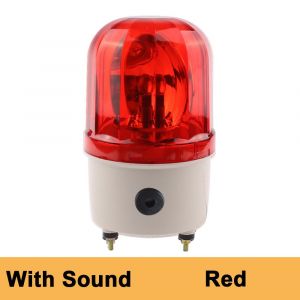 Balise Rotative,Buzzer D'avertissement Lte-1101j/No,Lampe D'alarme Stroboscopique Sonore,Dc12v24v Ac220v,Jaune,Bleu,Rouge,Vert,Indicateur Lumineux - Type Rouge With Sound-Ac220v - Neuf