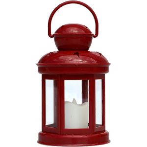 Nouveaux Produits En 2023,Lanterne De No&euml;l Lampe &Agrave; Bougie Led D&eacute;corative Portable Lanterne Suspendue Pour La D&eacute;coration De Jardin De La Maison Int&eacute;rieure Et Ext&eacute;rieure (Rouge)(1pcs) - Neuf