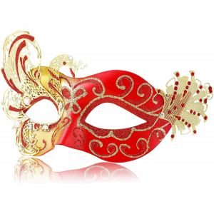 Masque V&eacute;nitien En M&eacute;tal Pour Femme Motif Paon Pour Mardi Gras,F&ecirc;te Costum&eacute;e,Carnaval.[J428] - Neuf