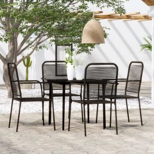 Prolenta Premium - Ensemble &Agrave; Manger De Jardin 5 Pcs Noir - Neuf