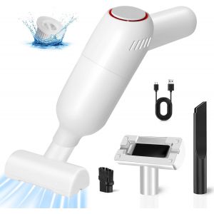 Aspirateur À Main, Aspirateur À Main De Voiture 9000Pa Sans Fil, Aspirateur De Voiture Rechargeable Portable 120W Avec Filtres, Moteur Puissant (Blanc) - Neuf
