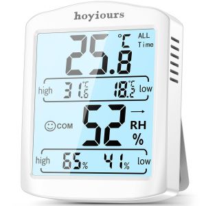 ChenQuanSarl-Hygromètre Thermomètre , Thermomètre D'Intérieur Avec Grand Écran Rétroéclairé, Surveillance Préc De La Température Et De L'Humidité, Parfait Pour Une Utilisation En Intérieur - Neuf