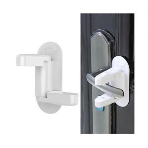 Serrure de porte à levier pour enfant - Lot de 2, installation facile, utilisation à une main, aucun outil requis - Neuf