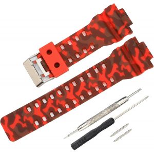 G-Shock Bracelet de rechange pour Casio G-Shock GLS-8900/GW-8900/GA-110/GA-100C/GA-120/GD-110/GLS-100.[J356] - Neuf