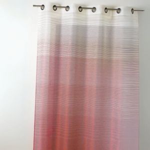 Voilage Fantaisie &Agrave; Rayures Horizontales D&eacute;grad&eacute;es - Neuf