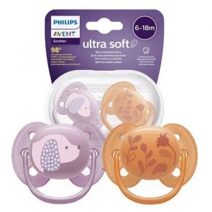 Sucette B&eacute;b&eacute; - Philips Avent - Scf091/18 - Ultra Douce Silicone Sans Bpa 6-18 Mois X2 - Neuf