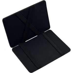 Portefeuille &Agrave; Rabat Pour Homme - Ultra Fin - En Cuir Synth&eacute;tique - Avec 4 Fentes Pour Cartes Et 2 Compartiments Pour L'Argent, Noir , 10*7.2*0.7Cm, Moderne - Neuf