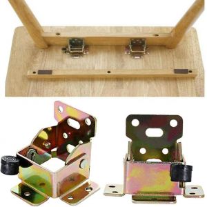 Pied Table Rabattable, 2Pcs Charni&egrave;res Autobloquantes, Charni&egrave;re Pied Table Pliante, Pliante Autobloquante &agrave; 90 Degr&eacute;s f&uuml;r Klappbares Tischbeinzubeh&ouml;r - Neuf