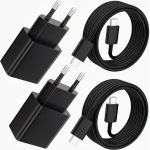 ChenQuanSarl-Pour Iphone 16/15 Adaptateur Usb C Avec Cable De 60 W 2M Type C Vers Type C, 2 Pack Chargeur Iphone Noir Pour Iphone16/Iphone 15 Pro /Macbook/Ipad/Samsung - Neuf
