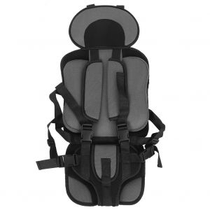 Portable Enfants B&eacute;b&eacute; Voiture Si&egrave;ge De S&eacute;curit&eacute; Convertible Dossier Coussin De Chaise (Gris Noir) - Neuf