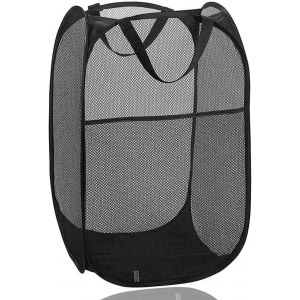 CHECARZHN--NO1-Panier À Linge Pliable En Maille, Panier À Linge Pliable Avec Poignées, Panier À Linge Pliable Pour Ranger Les Vêtements (Noir) - Neuf