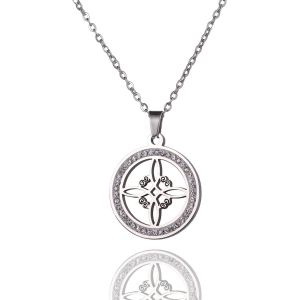 Kal-Collier N?ud De Sorcière Pour Femme En Acier Inoxydable Avec Pendentif N?ud Celtique Irlandais À 4 Pointes - Neuf