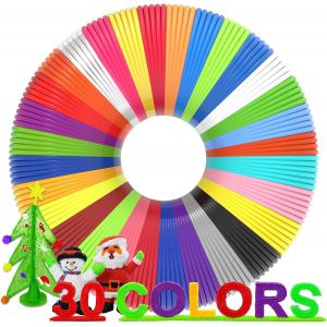Chenquansarl-Lot De 30 Recharges Pla Pour Stylo 3d 1,75 Mm - 30 Couleurs Par Couleur - 3 M - Impression Lisse - Pour Stylo D'imprimante 3d - Neuf