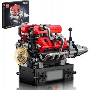 10204 Technique V8 Kit De Construction Moteur &Agrave; Essence Pour Fans De Voiture (750 Pi&egrave;ces) - Neuf