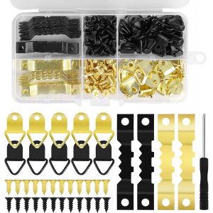 MEVRONISSHOP-251 Pi&egrave;ces Accroche Tableau,Crochet Pour Cadre,Fixations pour Cadres avec Tournevis et Vis,pour les Cadres Photo, Suspension de D&eacute;corations de Meubles - Neuf