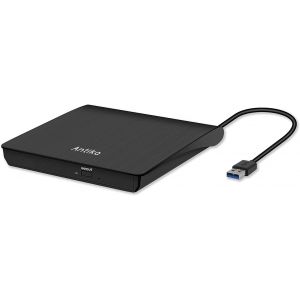 Lecteur CD DVD Externe USB 3.0 Portable Graveur et Lecteur de CD-RW/DVD-RW Portable Compatible avec Ordinateurs Windows XP/7/8/10/11 Mac, MacBook Air/Pro - Neuf