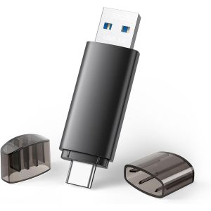 Clé USB C 3.0,Clef USB 32Go 2 en 1 Type C-32 Go Stockage de données Externe pour Huawei Xiaomi Oneplus OTG Android,PC Windows (32GO Noir) - Neuf
