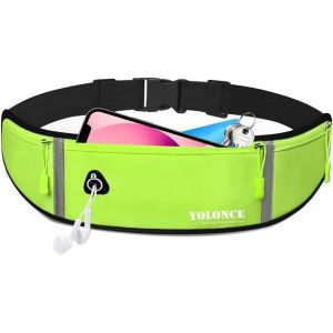 KALANKA-Ceinture Running, Ceinture de Course Smartphone, Sacoche Réglable Belt Homme Femme, Ceinture de Course, Banane de Sport Etanche, pour Voyage, Gym, Activités en Extérieur (Vert) - Neuf
