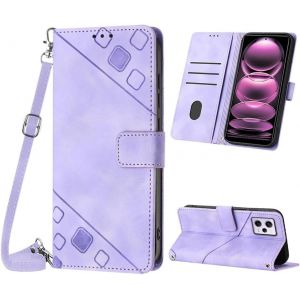 Kal-Coque Pour Xiaomi Redmi Note 12 5g/Xiaomi Poco X5 5g, Pu Leather Flip Portefeuille Étui En Cuir, [3 Porte Cartes] [Fermeture Magnétique] Coque Pour Redmi Note 12 5g - Violet - Neuf