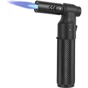 Letnerny-Chalumeau De Cuisine Au Butane - Briquet - Rechargeable - Portable - Mini Chalumeau Au Butane Réglable(Sans Gaz) (Noir) - Neuf