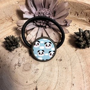 &Eacute;lastique Pour Cheveux Personnalis&eacute; - Panda - Fait Main - Neuf