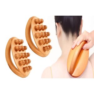 Lot De 2 Outils De Massage En Bois Pour Soulager Les Douleurs Corporelles Et R&eacute;duire La Cellulite - Neuf