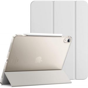 Ersan-Coque Pour Ipad Air 11 Pouces M3/M2 (2025/2024), Ipad Air 5e/4e (Mod&egrave;le 2022/2020, 10,9 Pouces), Support Mince Dos Dur Housse &Eacute;tui Avec Veille/R&eacute;veil Automatique (Argent) - Neuf