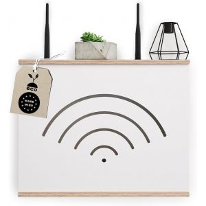 Mevronisshop-Armoire De Rangement Pour Routeur - Boîte De Rangement Pour Routeur - Cachette De Routeur - Boîte Murale - Étagère Wifi - Fabriquée En Ue (40 X 9,5 X 32) - Neuf