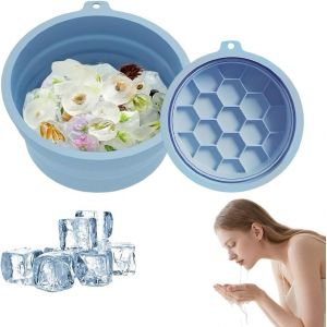 Mevronisshop-Bassine Pliable En Silicone Pour Bain Glac&eacute; Bassine R&eacute;tractable Compacte Et Portable Id&eacute;ale Pour Le Visage Et Le Camping (Bleu) - Neuf