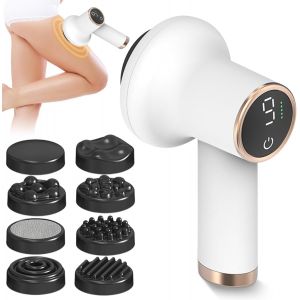 Appareil De Massage &Eacute;lectrique Anti-Cellulite, Anti-Cellulite, Portable Avec 8 Accessoires Interchangeables, Raffermissant, Soulage La Fatigue Des Jambes, Du Cou, Des &Eacute;paules, De La Taille,Du Ventre - Neuf