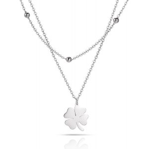 Trahoo-Collier Trèfle À Quatre Feuilles Celtique Porte-Bonheur En Forme De Trèfle Irlandais Porte-Bonheur Amulette De Protection Bijoux Pour Femmes Et Adolescentes - Neuf