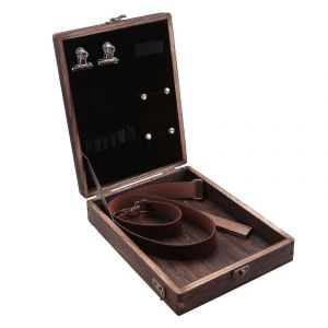 Boîte en bois de messager d'écrivains,boîte en bois avec couvercle à charnière sac à bandoulière,avec loquet de couvercle Sketchi en plein air - Neuf