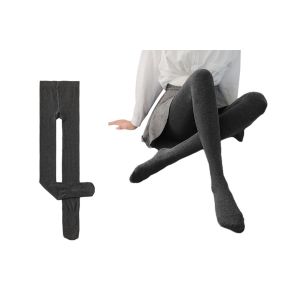 Leggings Thermiques Taille Haute Pour Femme - Coupe Slim Stretch - Gris - Neuf